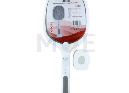 Gecko Electric Zapper Racket Mosquito Insect Killer + Light USB Type-C Charge | LTD-638