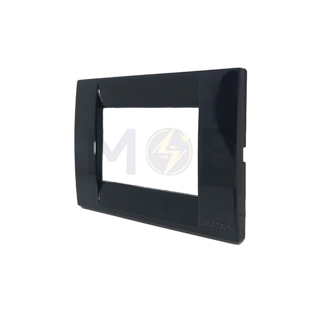 Glamour Plastic Cover Plate Black 3module | SA1003-Black