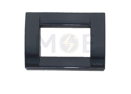 Glamour Plastic Cover Plate Black 3module | SA1003-Black