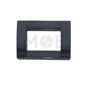Glamour Plastic Cover Plate Black 3module | SA1003-Black