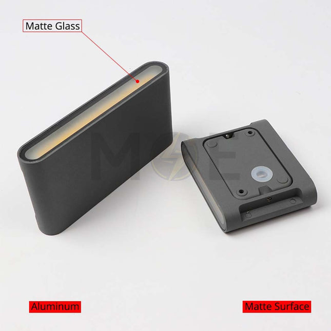 Goldenlight IP65 COB LED Outdoor UP & Down Wall Light Dark gray Warmwhite 17x9cm 12W | JLW1710S-12W