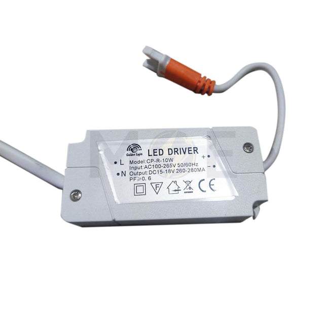 Goldenlight LED Driver for Spot AC 100-265V DC 15-18V 260mA-280mA 10W ترانس لد سبوت