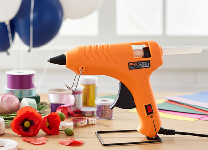 INGCO Glue Gun With 2 Glue Sticks 100W | GG6008 فرد شمع مع اصبعين شمع