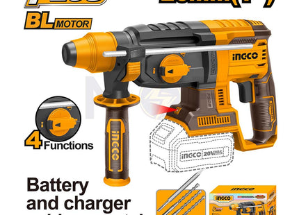 INGCO Lithium-ion Rotary Hammer 26mm 20V SDS | CRHLI20228
