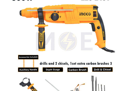 INGCO Rotary Hammer SDS with Box 800W | RGH9028