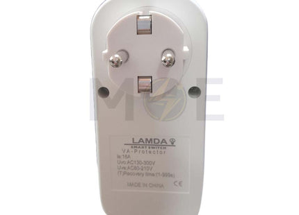 Lamda Smart Plug-in Adjustable Voltage Protector /Over-Under Voltage - Current Protection 1-16A 80-300V AC