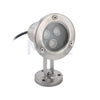 Lotus LED Silver Adjustable Garden Lawn Light With Flat Base Warmwhite 12V AC 3x1w (3W) سبوت بركة لد ظاهر متحرك مع قاعدة فضي ورم وايت