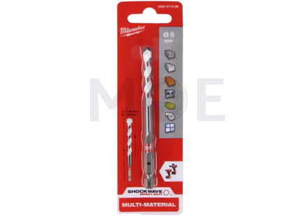 Milwaukee Concrete Multi material Drill Bit Tungsten Carbide Tipped (TCT) 6mm (TL:100mm , WL:50mm) | 4932471096