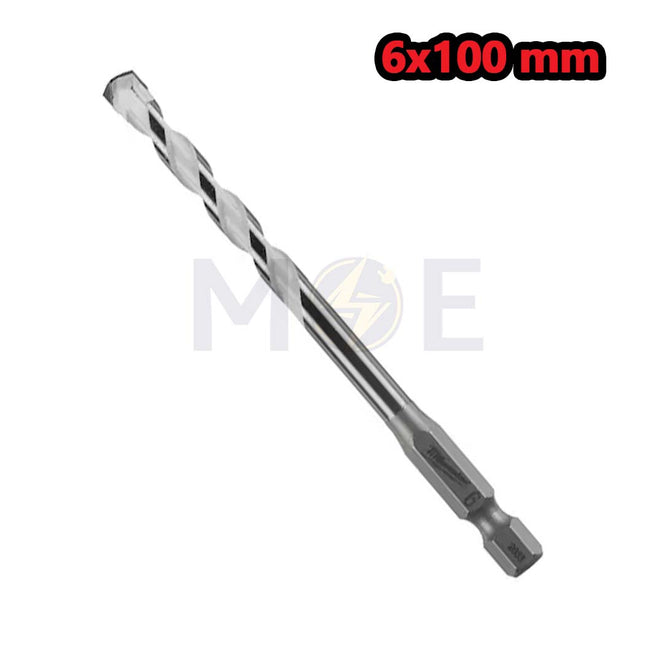 Milwaukee Concrete Multi material Drill Bit Tungsten Carbide Tipped (TCT) 6mm (TL:100mm , WL:50mm) | 4932471096