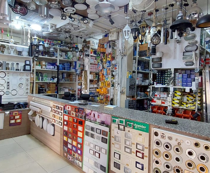 Mohamad Osman Electric MOE MOELECTRIC ELECTRICAL AND LIGHTING SUPPLIES Electrical Supply Shop Sales counter كونتوار المبيعات لدى كهرباء محمد عثمان ادوات كهربائية وانارة