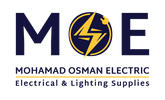 Mohamad Osman Electric MOE MOELECTRIC ELECTRICAL AND LIGHTING SUPPLIES LOGO Electrical Supply Shop كى كهرباء محمد عثمان ادوات كهربائية وانارة