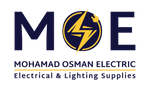 Mohamad Osman Electric MOE MOELECTRIC ELECTRICAL AND LIGHTING SUPPLIES LOGO Electrical Supply Shop كى كهرباء محمد عثمان ادوات كهربائية وانارة