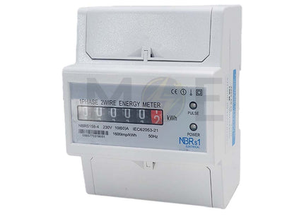 NBRs1 Single Phase Energy Meter KwH 230V AC 50Hz 10-60A 4Module  NBRS158-4