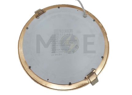 Noorberg LED Downlight/ Panel Light Gold Ceiling Flush Mounted Circular Daylight 6500K 20cm 18W | 6238-3