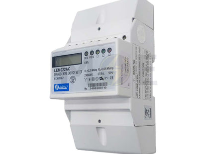Orient Digital Three Phase Energy Meter KwH with Current Transformer 230V AC 50Hz 100A 4Mod. | LEM022AC