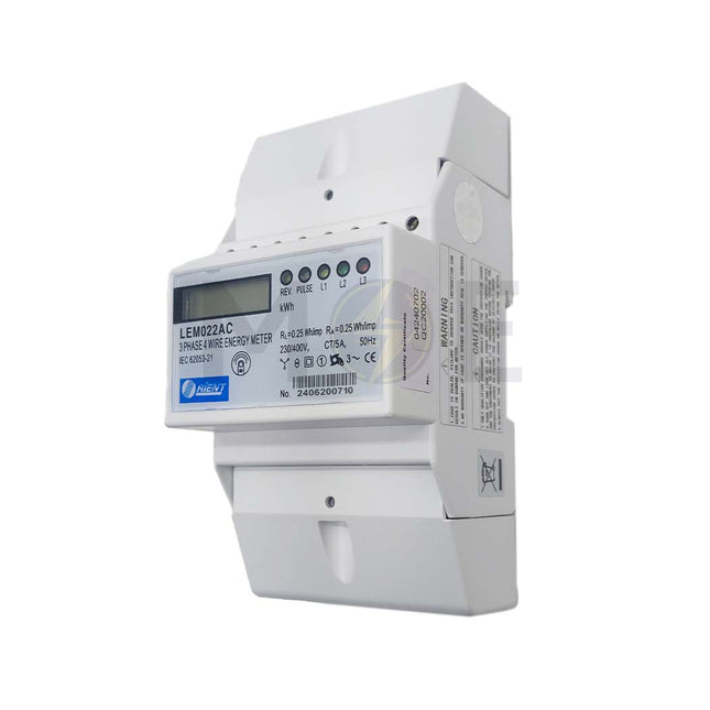 Orient Digital Three Phase Energy Meter KwH with Current Transformer 230V AC 50Hz 100A 4Mod. | LEM022AC