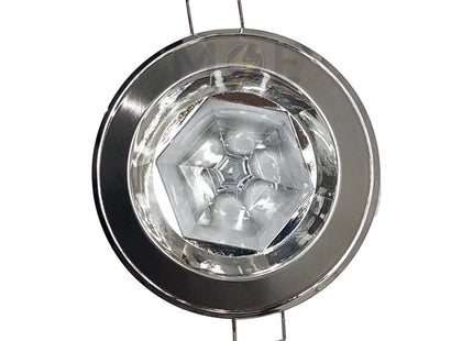 Orient Downlight Spotlight Frame Chrome Nickel Recessed Fix Circular With Pyramid Glass MR16 6cm سبوت فارغ مدور مخفي مع زجاجة هرم فضيكروم على كرومنيكل ثابت