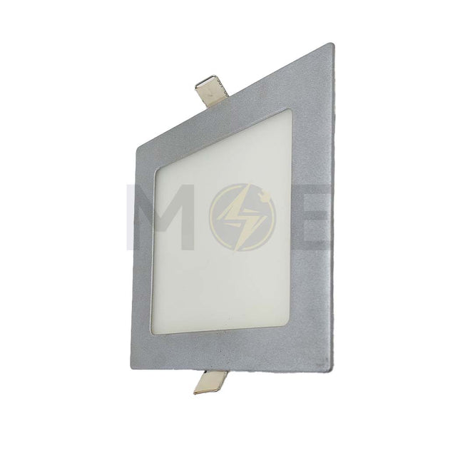 Orient LED Downlight/ Panel Light Silver Matt Ceiling Flush Mounted Square Daylight 15.5cm 12W