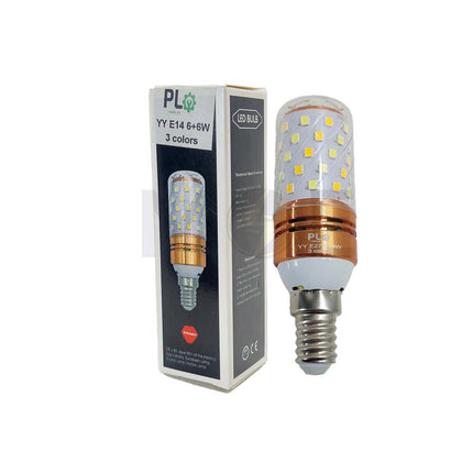 PowerLux LED Lamp Stick Three Colors Daylight, Warmwhite or (Daylight+Warmwhite) E14 12W 6+6W | YY-9003