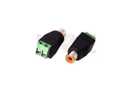 RCA Female 2-Pin Terminal Screw Connector Junction Plug فيشة فيديو برغي انتاية