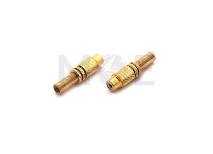 RCA Female Gold Plated Cable Mount Plug Connector فيشة فيديو انتاية ذهبي
