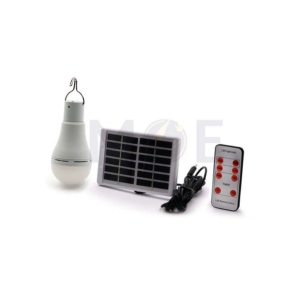 Rechargeable LED Lamp Solar Kit with Solar Panel 6V 1.2W Remote Control 3W 1200mAh 5mt | BLS-60-20RC