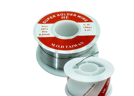 Super Solder Wire 100g 60% 0.8mm سلك تلحيم سوبر 100غ — نسبة القصدير 60% — سماكة 0.8مم