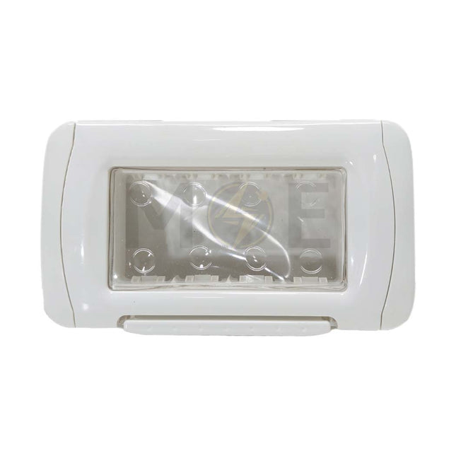 System Gewiss Splashproof Waterproof Cover Plate White 4Mod.