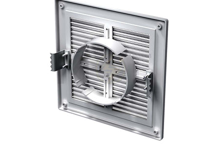Vents Plastic Grille Shutter For Exhaust Fan 20cm with Optional flange 4-5-6Inch | MV 150VDSشفر غطاء شفاط مربع قابل للتعديل